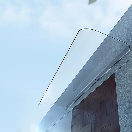 GLMGBP Türvordach für den Außenbereich, Markisenschutz für die Veranda, Regenschutz für Fenster, Tür-/Fenstervordach, Dachvordächer, transparente Polycarbonat-Abdeckung, 3,5 mm dick, Schnee- und Re