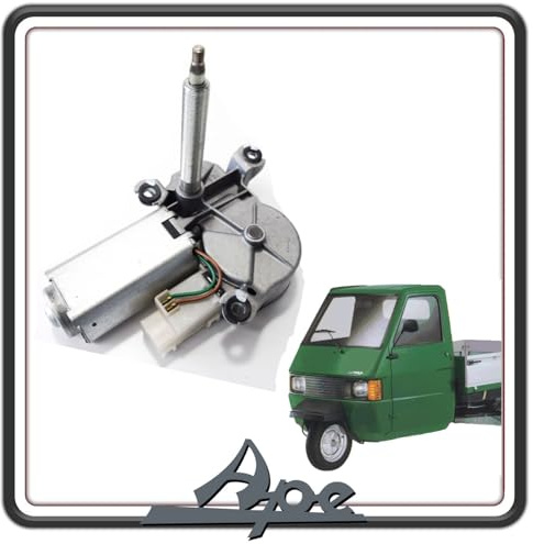 MOTORE MOTORINO TERGICRISTALLO TERGI CRISTALLO VETRO COMPLETO PER PIAGGIO APE TM 703 TUTTI MODELLI BENZINA E DIESEL DAL 1997 IN POI ORIGINALE PIAGGIO