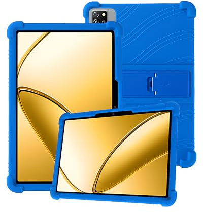 Case for Blackview 2025 Newest 10 Inch Tab60 WIFI / Tab60 Pro Android 14 Tablet with Full Coverage, Shockproof, Anti-scratch, Adjustable Stand, Kids Friendly Soft Silicone Cover,Blue