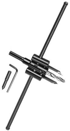 Sharplace a Tazza per Lavorazione Del Legno, Fresa per Legno Rotonda Regolabile, Utensile Da Taglio Multiuso, Trapano, Fresa per Fori Circolari per Lavoraz, 300