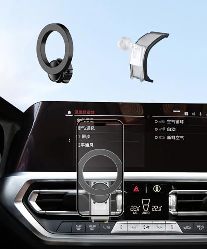 MaserWeller Car Phone Holder for BMW 3 Series 2019-2025 4 Series/i4 2021-2024 2 Series 2022-2024 Accessories, 360° Rotation Phone Mount Compatible with MagSafe