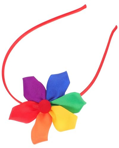IMIKEYA Regenbogen Haarreif Stirnband Mit Blumenmotiv Buntes Lgbt Pride Kopfschmuck Leicht Und Bequem Für Partys Und Festivals