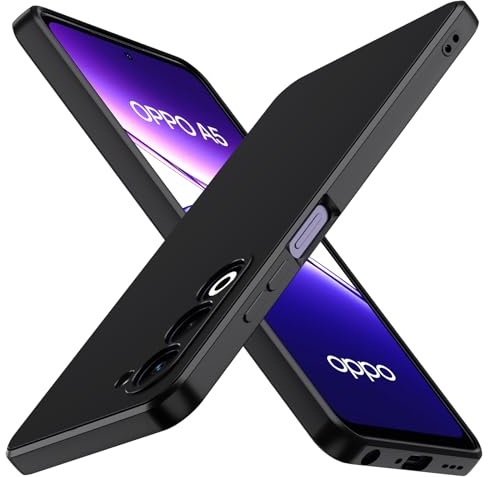 iVoler Cover in Silicone per Oppo A5 4G / 5G / Oppo A5m con Protezione della Fotocamera, Ultra Sottile Custodia in TPU Morbida Anti-Graffio Antiurto Protettiva Case, Nero