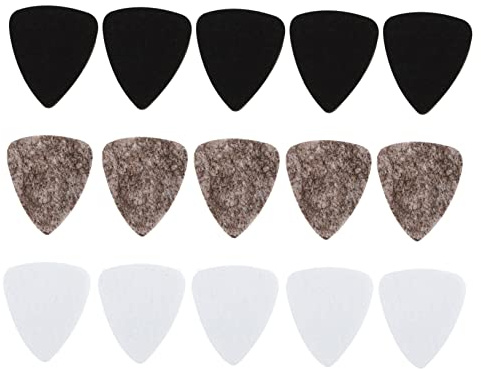 FRCOLOR 15 Stück Filz Gitarrenplektren Professionelle Gitarren Picks Für Akustik Und E-gitarre Leicht Tragbar Komfortabel Für Musiker