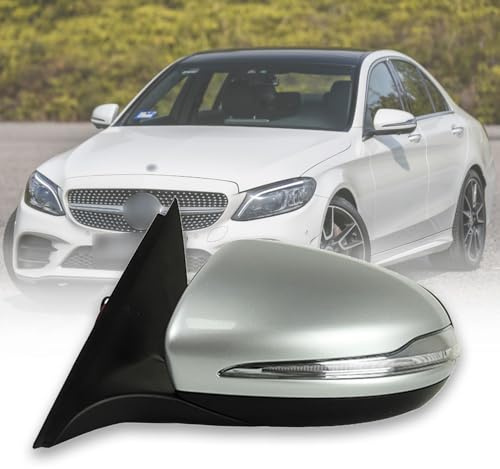 TiJeRa Elektrisch Klappbare Beheizbare Außenspiegel Mit Blinkern Geeignet Für Mercedes Benz W205 C Klasse C180 C300 C200 C260 2015–2019 Außenspiegel Seitenspiegel