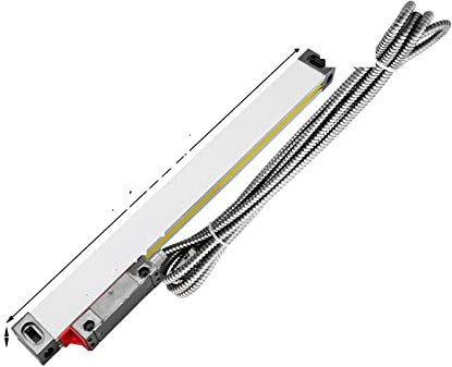CFWWSAQ Linear Scale Linear Scale Encoder 50MM-1000MM 2 Axis 3 Axis Digital Readout for Milling Drilling Grinding Lathe Machine Metal Working(250MM Linear Scale)