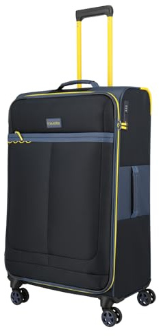 Travelite Weichschalenkoffer Color Craze Größe L, mit TSA Kombinationsschloss, 4 Doppelrollen, großer Reisekoffer aus Polyester, 46 x 77 x 30 cm, 3,4 kg, 86 L