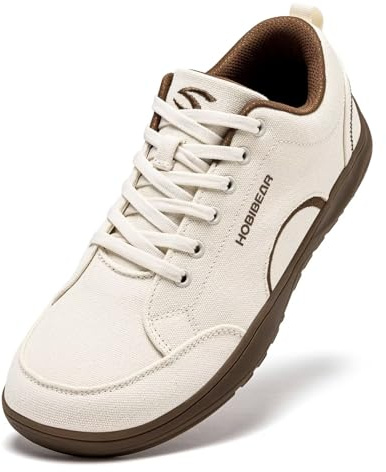 HOBIBEAR Zapatos Barefoot para Hombre y Mujer Punta Ancha Minimalistas Unisex de Lona Antideslizantes para Caminar