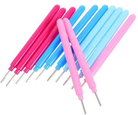Milisten Set 16 Pezzi Strumenti per Quilling Penna Ergonomica e Bastoncini di Carta Colorati Blu Azzurro Rosa per Lavori Artistici e Creazione Biglietti Fai da Te