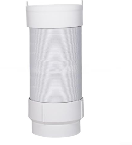 TL1854 Kit tubo di scarico portatile per condizionatore d'aria, diametro 12,7 cm, estensibile fino a 44 pollici, filettatura in PVC bianco, connettore Twist-Lock per unità PACA140E appartamenti