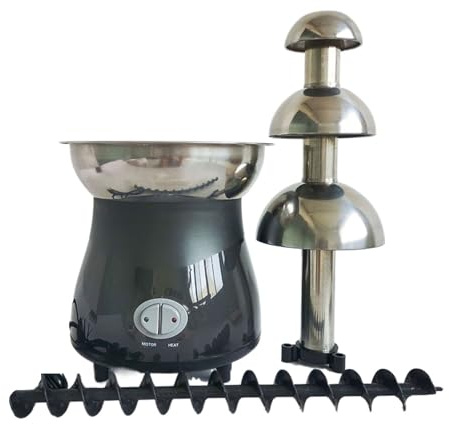 4-stufige Turm-Schokoladenfondue-Brunnenmaschine Aus Edelstahl, Leicht Zu Reinigende Kleine Schokoladenwärmermaschine GleichmäßIg Schmelzen