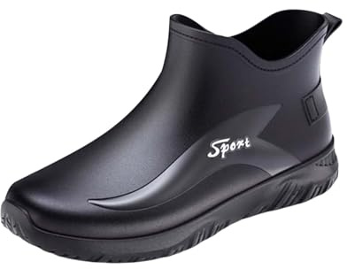 Generiska utomhusskor män lätta sommar, trädgårdsskor män 45 gummi slip-on fritidsskor halkfria sommarskor promenadregnstövlar lätta gummistövletter utomhus gummistövlar