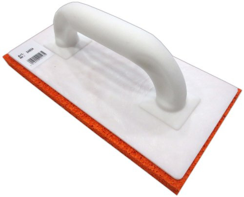 Reibebrett mit Schwammgummi 280x140mm weiß/orange Schwamm 20mm stark Schleifbrett