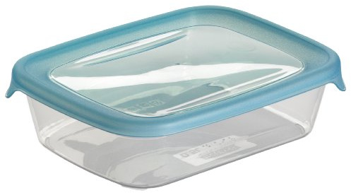 Curver 180690 Fresh'N Go Boîte Hermétique de Conservation Rectangulaire Polypropylène Transparent/Bleu 17 x 13 x 5 cm