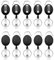 Fushing Schlüsselanhänger Ausziehbar,10 Karabiner ID Card Badge Clips mit Gürtel Clip Spulen mit Badge Holder Clips Halter Clips schwarz