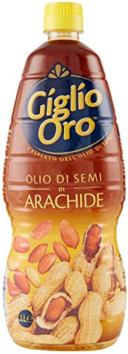 3 x Carapelli Giglio Oro Olio di Semi di Arachide Olio di Arachide Olio Commestibile Olio Frittura Olio 100% Olio Italiano 1 litro