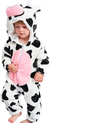 Baby Cow Costumes Unisex Toddler Outfit Halloween Dress Up Romper 2-3 Years