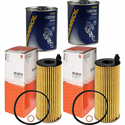 QR-Parts Set 85500962 9900 OX 404D 2x Original MAHLE/KNECHT Ölfilter + SCT Motor Flush Motorspülung