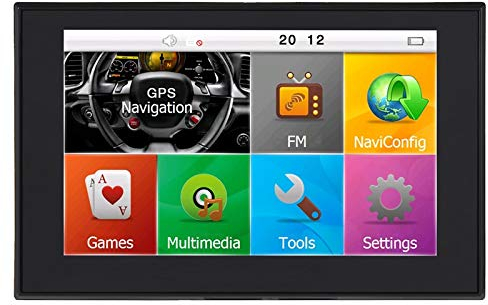 GABITECH 7 Zoll GPS Navigationsgerät Drive 7BT mit Bluetooth Freisprecheinrichtung für PKW LKW Wohnmobil, lebenslange Updates