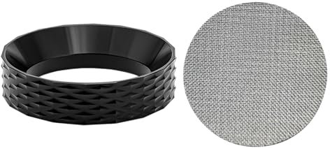 EIFOCWCY Dosierring 51mm Magnetisch Dosiertrichter + 51mm Puck Screen für 51 mm Portafilter, 51mm Espresso Funnel Dosing Ring, Reusable 51mm Espresso Puck Screen, 51 mm Delonghi Espresso Zubehör Tool