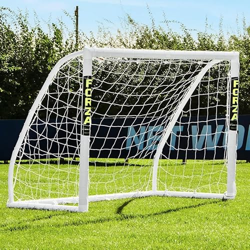 FORZA Match Fußballtor [6 Größen] | Robuster uPVC-Rahmen & Wetterfestes Netz mit optionaler Zielscheibe – Ideal für Gärten & Vereine | Schnelle & einfache Montage (Match Fußballtor, 1,5m x 1,2m)