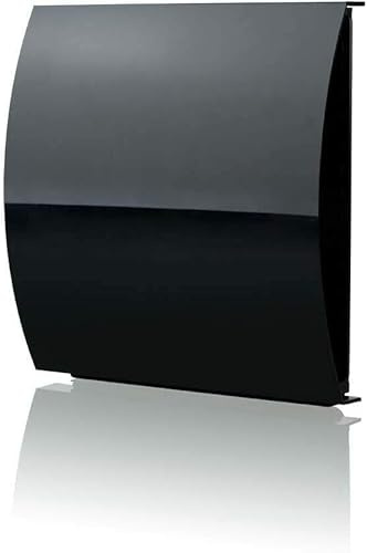 6 Inch External Wall Vent Cover with Sound Baffle & Air Filter – Non-Flammable Hood for Extractor Fans, Heat Recovery & Ventilation Systems – Draft Proof & Energy Saving [Class A+++] Black