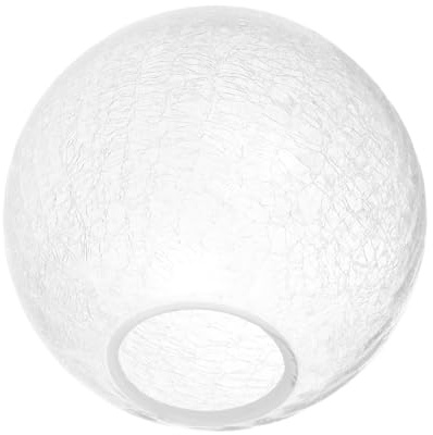 HEALLILY Round Glass Ball Lamp Shade Cracked Pattern Replacement Light Cover for Pendant Fixtures 1-Piece Design Home Decor