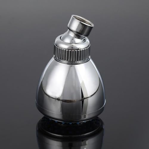 Zilimontt High Pressure Shower Head with Power Spray and 360 Degree Rotation for Bathroom - ABS Plastic Construction with For Easy Wipe-Clean Nozzles