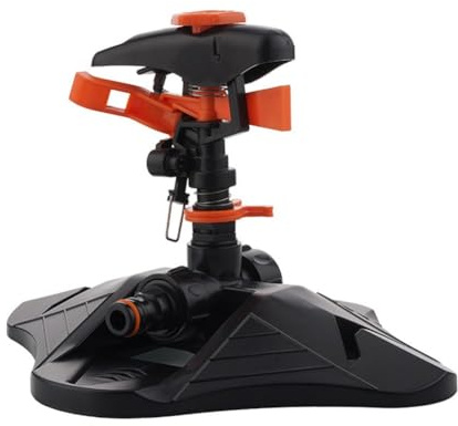 FUBESK Pour arroseur de pelouse pour cour, arroseur automatique rotatif à 360° avec pulvérisation réglable pour une grande surface jusqu'à 3 600 m²