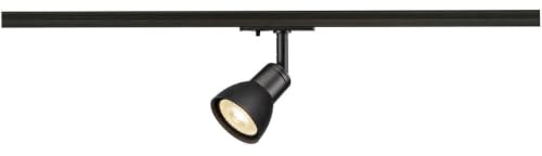SLV LED 1-Phasen-Strahler PURIA TRACK | Dreh- und schwenkbarer Schienen-Strahler, LED Spot, Deckenstrahler, Deckenleuchte, Schienensystem, Innenbeleuchtung, 1P-Lampe | GU10 QPAR51