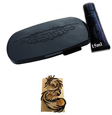 Pierre Tatouage Temporaire Ephémère DRAGON 3cm x 2 cm Magic Tattoo- Encr 15 +Encreur L