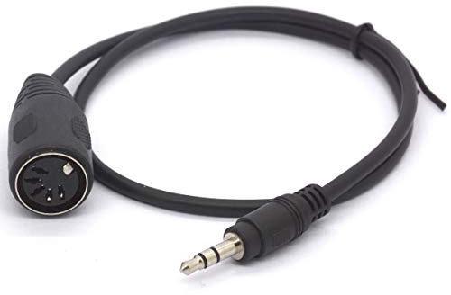 3.5mm 5 Pin Din MIDI Cable, 5-Pin DIN Plug Female to 3.5 (1/8in) TRS Stereo Male Jack Converter Cable for MIDI Keyboard IK Multimedia (50 cm)