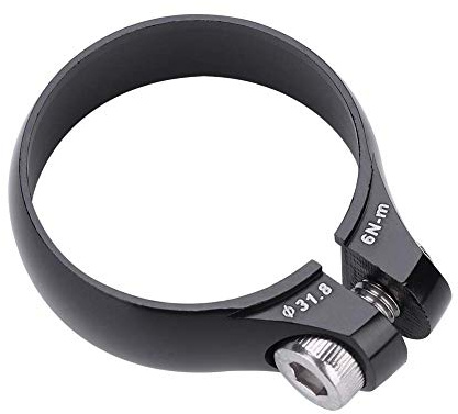 Fahrrad Sattelstützenklemme, 31,8 mm Aluminiumlegierung Fahrradschraubenklemme für 27,2 mm Fahrrad Sattelstütze Ersatz(Schwarz) Sattelklemme 31.8 Sattelklemme 31.8 Sattelklemme Fahrrad Sattelklemme