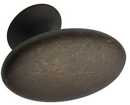 Furnipart Möbelknopf Simple Breite 60mm - ovaler Möbelknauf, Zinkdruckguss antik braun