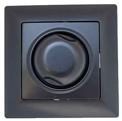 Gunsan Visage Dimmer Switch 1000 W / VA con telaio, nero, regolatore di luminosità 32 A