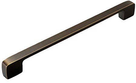 jiajulashou123 1 Stück Massives Kupfer Griffe Möbelgriffe Möbelknöpfe Küchengriffe Türgriffe Stangengriff Kleiderschrankgriff,100% reines Kupfer,braun(225mm-Hole distance 192mm)