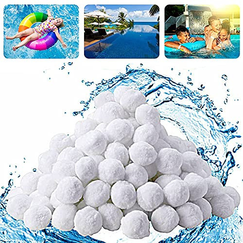 Jaesy Lee Filter Balls 700g, Filterbälle für Pool, Sandfilteranlage Alternative für 25kg Filtersand Zubehör Ersatz Poolfilter Filteranlage für Schwimmbad, Filterpumpe, Umweltfreundlicher & Langlebig