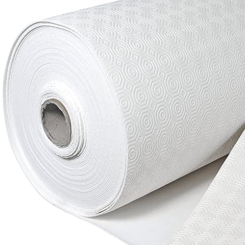 Mambo Design Premium Tischunterlage Tischschoner Tischschutz Tischpolster Weiss · Eckig · Breite & Länge wählbar·GEROLLT, Größe:80 x 400 cm