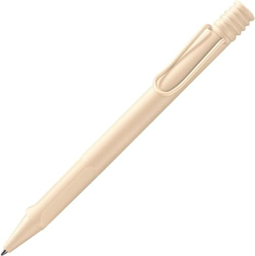 LAMY safari cozy Kugelschreiber 220 Special Edition - Kuli aus robustem ABS-Kunststoff in der Farbe Cream Sahne mit ergonomischem Griff und zeitlosem Design - Mit Großraummine schwarz- Strichbreite M