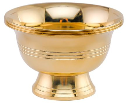 HOMSFOU Soporte para Lámpara De Mantequilla De Buda Candelabro De Mesa para Templos Y Hogar Recipiente Decorativo para Velas Budistas 2.36X2.36X1.65in