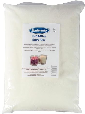 Mouldmaster Snow Candle Wax Granules Self Melting Wax 2Kg, White