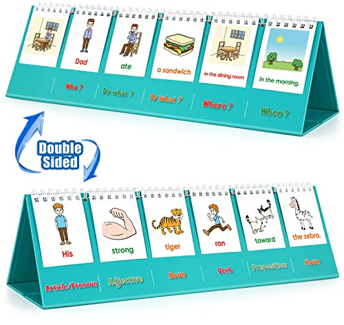 Aizweb Silly Sentence Building for Kids,Speech Therapy Learn to Read for Preschool Kindergarten 1st 2nd Grade Special Education Classroom Must Have,Homeschool Educational Toy Reading Learning Game