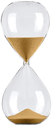 OURECO Sablier 5/30/60 Minutes Sablier Temps de Gestion du Temps Personnalité Creative Personnalité Verre Ornements Sablier Magnétique (Color : Gold, Size : 30mins)