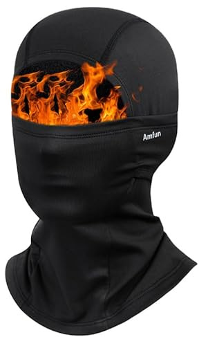 AMFUN Casque Hiver Chapeau, Cagoule de Moto Hiver, Sports Balaclava, Cagoule pour Vélo Moto Ski Hiver Femmes Homme