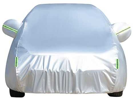 GOFOME Wetterfeste Auto-Abdeckung Kompatibel mit Dodge RAM 1500 Classic 2023 4-Door Quad Cab 6.4 Box, Wasserfest Winddicht Vollgarage Autoplane, mit Reißverschluss