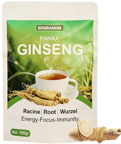 Queen & Ginseng Plant | Energi Vitalitet Välbefinnande | Traditionell kinesisk medicin | Skörda växterna efter 2 år utan lagring | Infusion – te – matlagning – bakverk | 50 g