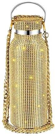 CENRF Diamant Glitzer Wasserflaschen mit Strass Auslaufsicher | Personalisierte Sportflasche für Mädchen