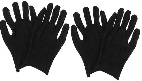 BESTonZON 24 Paare Schwarze Baumwoll handschuhe Touchscreen-Handschuhe Handschutzhandschuhe Winter Arbeitshandschuhe Industriehandschuhe bequeme Handschuhe rutschfest Baumwolle