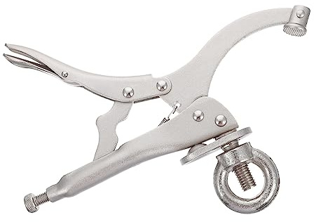 jojofuny 9-inch Heavy Duty Drill Press Clamp and Locking Vice Pliers with Quick-Set Hold for Workshop Drill Table Fixed Gripping Tool