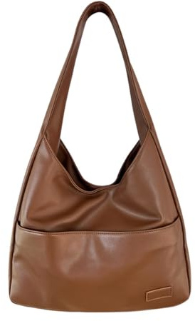 NAOYQ The Tote Bag,Hobo Damen Taschen,beuteltasche damen,Handtasche Gross,schultertasche große Umhängetasche damen-shopper für den täglichen Gebrauch Braun